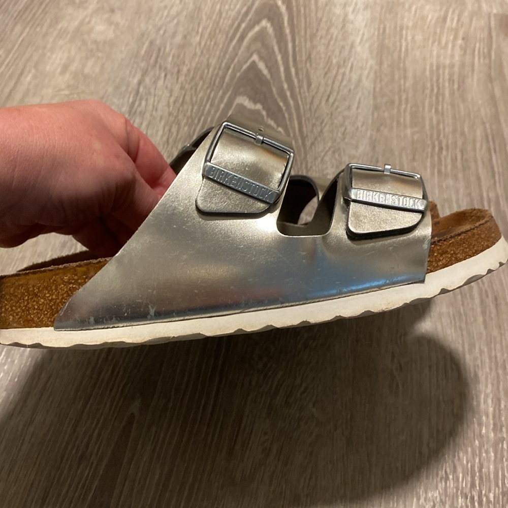 Birkenstock Arizona soft bed silver metallic - Picture 3 of 13